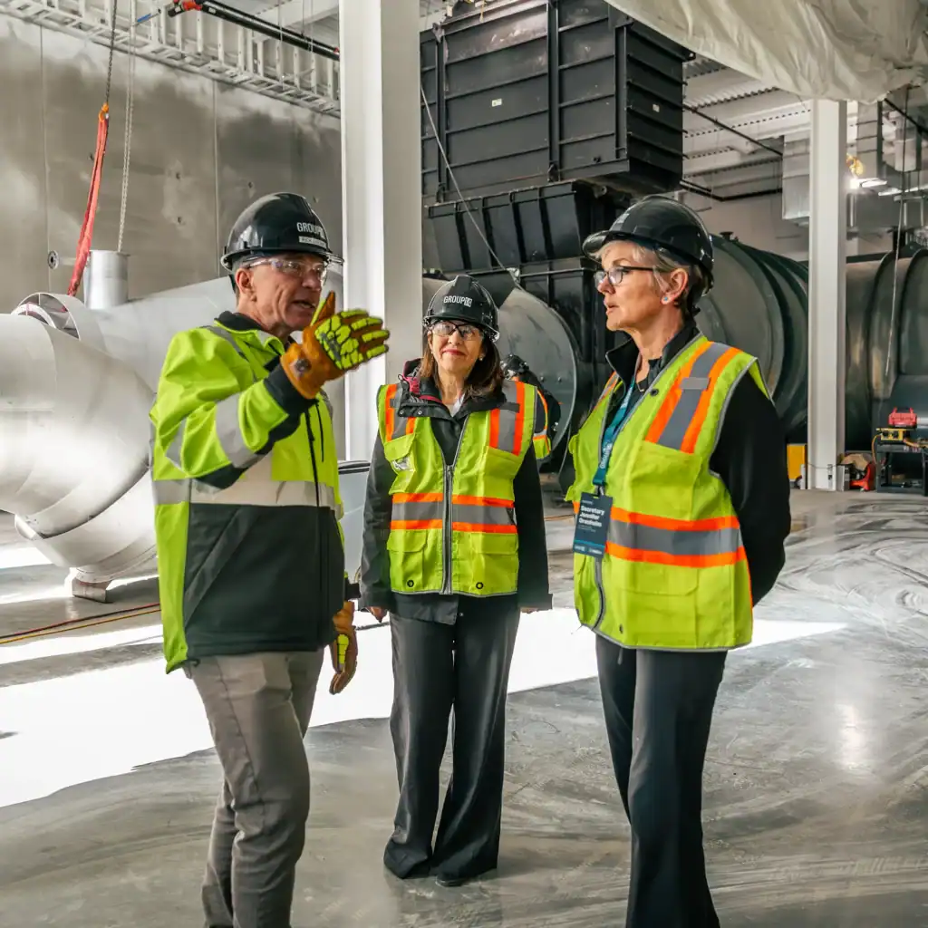 Senator Granholm tours BAM-2 with Group14 CEO