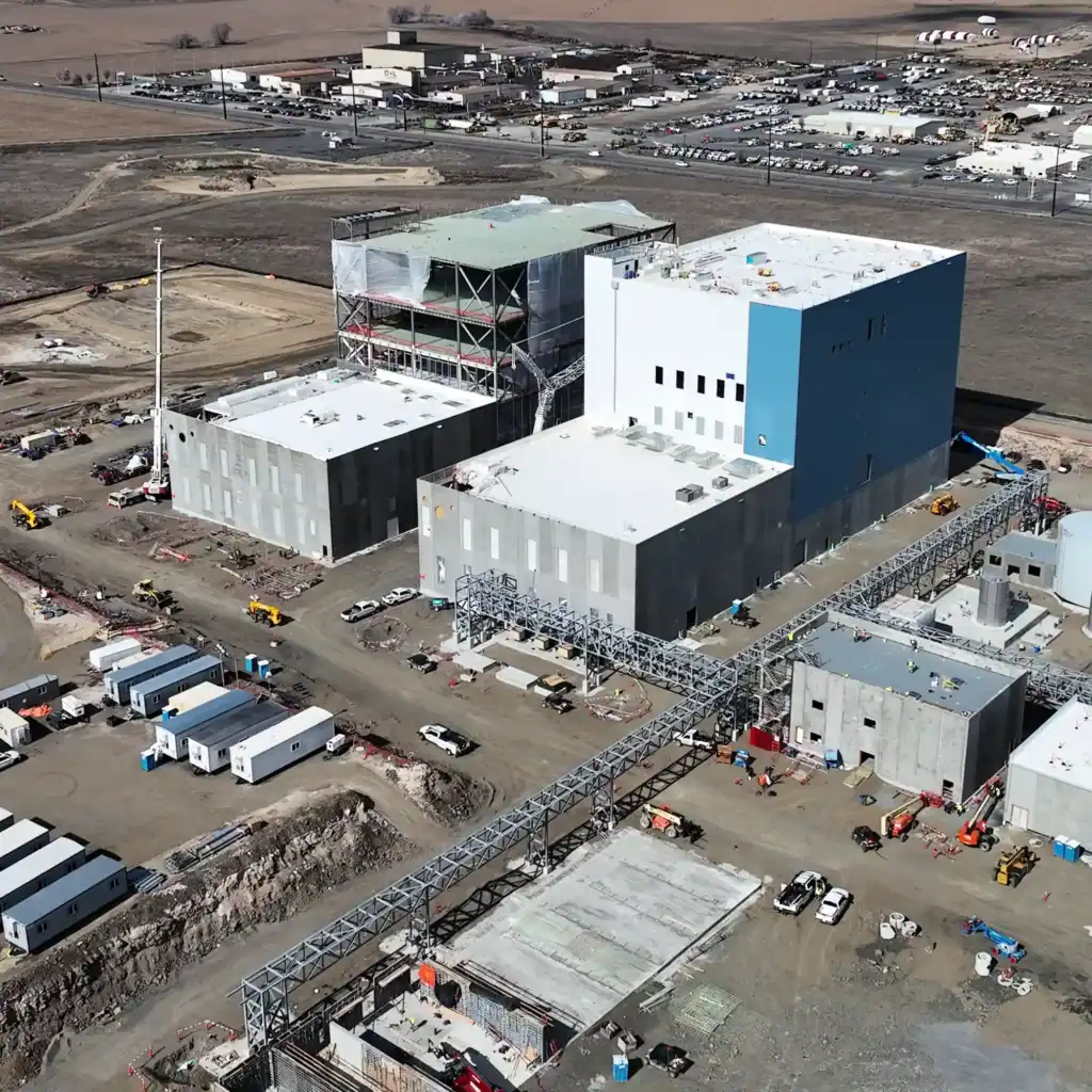 Aeriel view of BAM-2 factory under construction